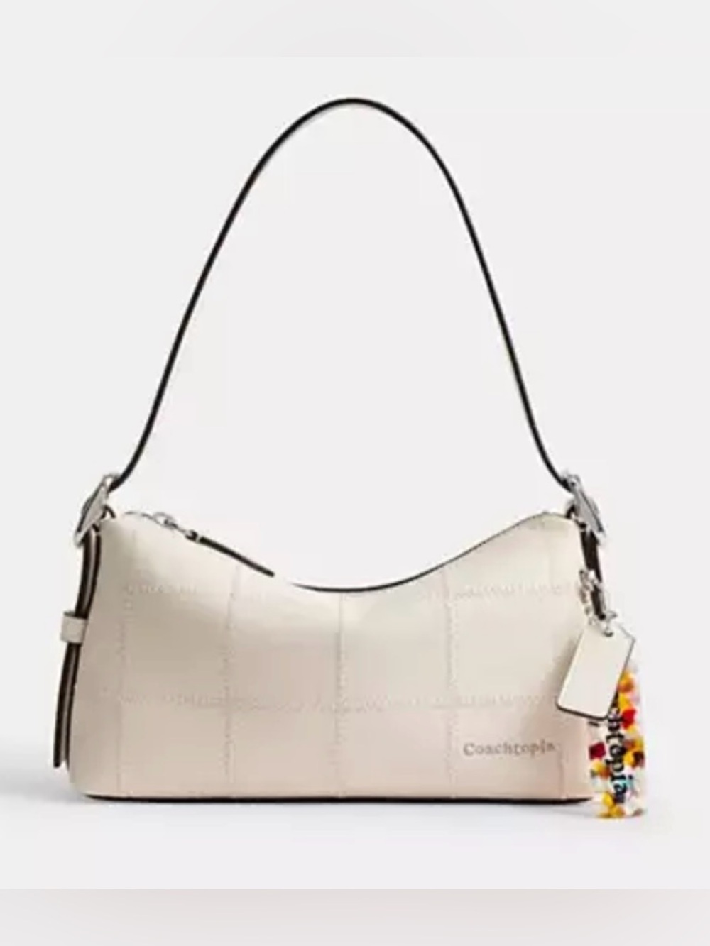 🧡Coachtopia NWT Chalk Alter/Ego Small Slouchy Shoulder Bag In Upcrafted Leather